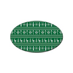 Wallpaper Ugly Sweater Backgrounds Christmas Sticker (oval) by artworkshop