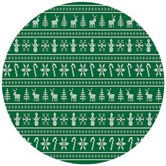 Wallpaper Ugly Sweater Backgrounds Christmas Wooden Puzzle Round by artworkshop