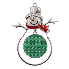 Wallpaper Ugly Sweater Backgrounds Christmas Metal Snowman Ornament by artworkshop
