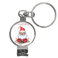 Santa Glasses Yoga Chill Vibe Nail Clippers Key Chain by Sarkoni