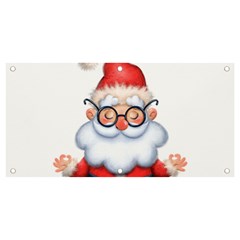 Santa Glasses Yoga Chill Vibe Banner And Sign 4  X 2  by Sarkoni