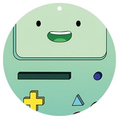 Adventure Time Bmo Beemo Green Uv Print Acrylic Ornament Round by Bedest