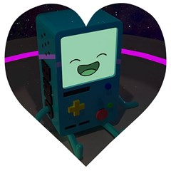 Bmo In Space  Adventure Time Beemo Cute Gameboy Wooden Puzzle Heart by Bedest
