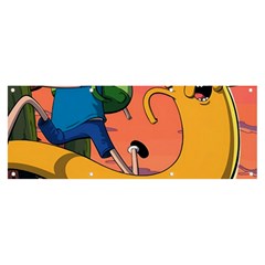 Finn And Jake Adventure Time Bmo Cartoon Banner And Sign 8  X 3  by Bedest