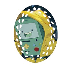Cartoon Bmo Adventure Time Oval Filigree Ornament (two Sides) by Bedest