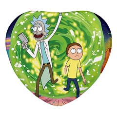 Rick And Morty Adventure Time Cartoon Heart Glass Fridge Magnet (4 Pack) by Bedest