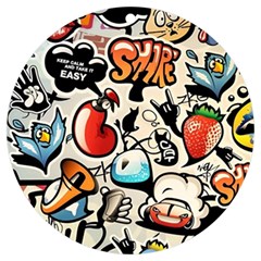 Comical Words Animals Comic Omics Crazy Graffiti Uv Print Acrylic Ornament Round by Bedest