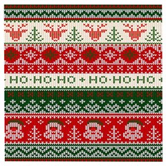 Ugly Sweater Merry Christmas  Wooden Puzzle Square by artworkshop