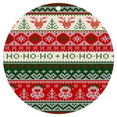 Ugly Sweater Merry Christmas  Uv Print Acrylic Ornament Round by artworkshop