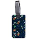 Monster Alien Pattern Seamless Background Luggage Tag (one side) Front