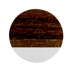 Abstract Math Pattern Marble Wood Coaster (round) by Hannah976