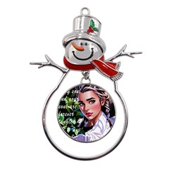 Love Quotes Design Metal Snowman Ornament by TShirt44