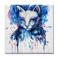 Cat Tile Coaster by saad11