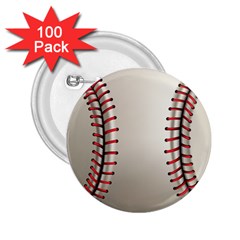 Baseball 2 25  Buttons (100 Pack)  by Ket1n9