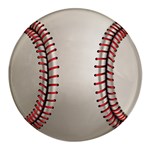 Baseball Round Glass Fridge Magnet (4 pack) Front