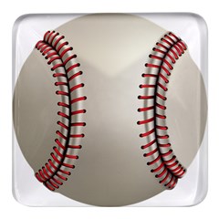 Baseball Square Glass Fridge Magnet (4 Pack) by Ket1n9