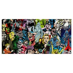 Vintage Horror Collage Pattern Banner And Sign 4  X 2  by Ket1n9