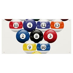 Racked Billiard Pool Balls Banner And Sign 8  X 4  by Ket1n9