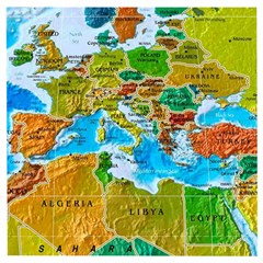 World Map Wooden Puzzle Square by Ket1n9