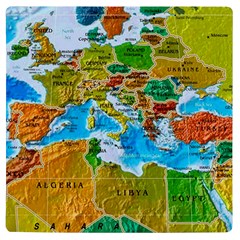 World Map Uv Print Square Tile Coaster  by Ket1n9
