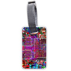 Technology Circuit Board Layout Pattern Luggage Tag (one Side) by Ket1n9