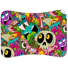 Crazy Illustrations & Funky Monster Pattern Velour Seat Head Rest Cushion by Ket1n9