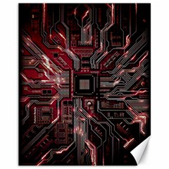 Chip Retro Technology Canvas 11  X 14  by Cendanart