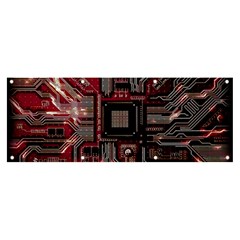 Chip Retro Technology Banner And Sign 8  X 3  by Cendanart