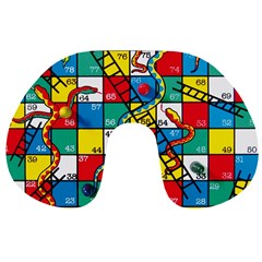 Snakes And Ladders Travel Neck Pillow by Ket1n9