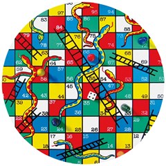 Snakes And Ladders Wooden Puzzle Round by Ket1n9