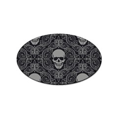 Dark Horror Skulls Pattern Sticker (oval) by Ket1n9