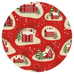 Christmas New Year Seamless Pattern Uv Print Acrylic Ornament Round by Ket1n9