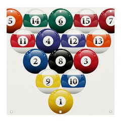 Racked Billiard Pool Balls Banner And Sign 4  X 4  by Ket1n9