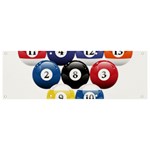Racked Billiard Pool Balls Banner and Sign 9  x 3  Front