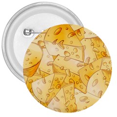 Cheese Slices Seamless Pattern Cartoon Style 3  Buttons by Ket1n9