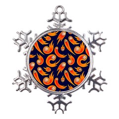 Space Patterns Pattern Metal Large Snowflake Ornament by Hannah976