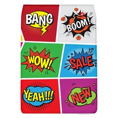 Pop Art Comic Vector Speech Cartoon Bubbles Popart Style With Humor Text Boom Bang Bubbling Expressi Removable Flap Cover (l) by Hannah976