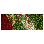 Christmas Quilt Background Banner and Sign 8  x 3  Front