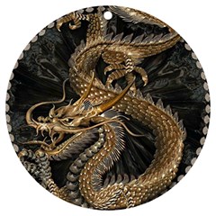 Fantasy Dragon Pentagram Uv Print Acrylic Ornament Round by Maspions