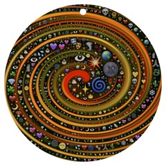 Swirl Vortex Emoji Cyclone Motion Art Uv Print Acrylic Ornament Round by Paksenen