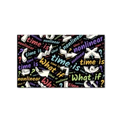 Time Nonlinear Curved Linear Sticker Rectangular (100 Pack) by Paksenen