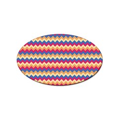 Zigzag Pattern Seamless Zig Zag Background Color Sticker (oval) by Ket1n9