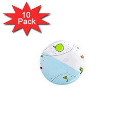Astronaut Spaceship 1  Mini Magnet (10 Pack)  by Bedest