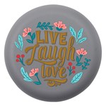 Gray Live Laugh Love Dento Box with Mirror Front