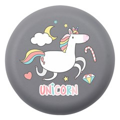 Unicorn Print Gray Dento Box With Mirror by CoolDesigns