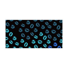 Kiss Me Pale Blue & Black Lips Yoga Headbands by CoolDesigns