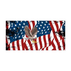 Eagle Red & White American Flag Seamless Yoga Workout Head Bands by CoolDesigns