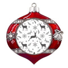 Gray-christmas-element-background-f4f0c9d44b5bbf0cb59e1f7f8d159344 Metal Snowflake And Bell Red Ornament by saad11