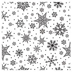 Snowflake-icon-vector-christmas-seamless-background-531ed32d02319f9f1bce1dc6587194eb Wooden Puzzle Square by saad11