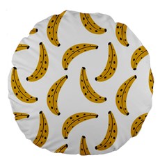 Banana Fruit Yellow Summer Large 18  Premium Flano Round Cushions by Mariart